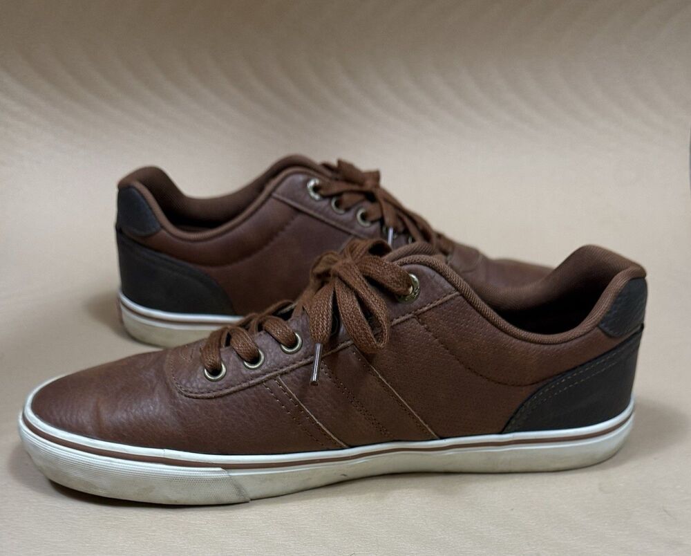 Levi’s Mens‎ Size 10 Brown Black Faux Leather Casual Dress Shoes - Picture 3 of 16